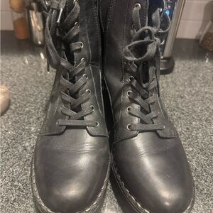 Vince Camuto Black Combat Boots
